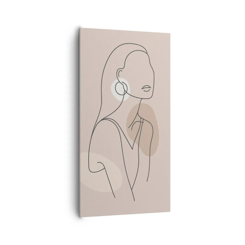 Schilderen op canvas - meisjesachtig icoon - 65x120 cm