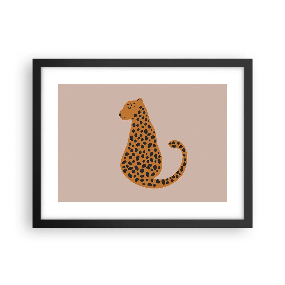 Poster in een zwarte lijst - Luipaardprint is een modieus print - 40x30 cm