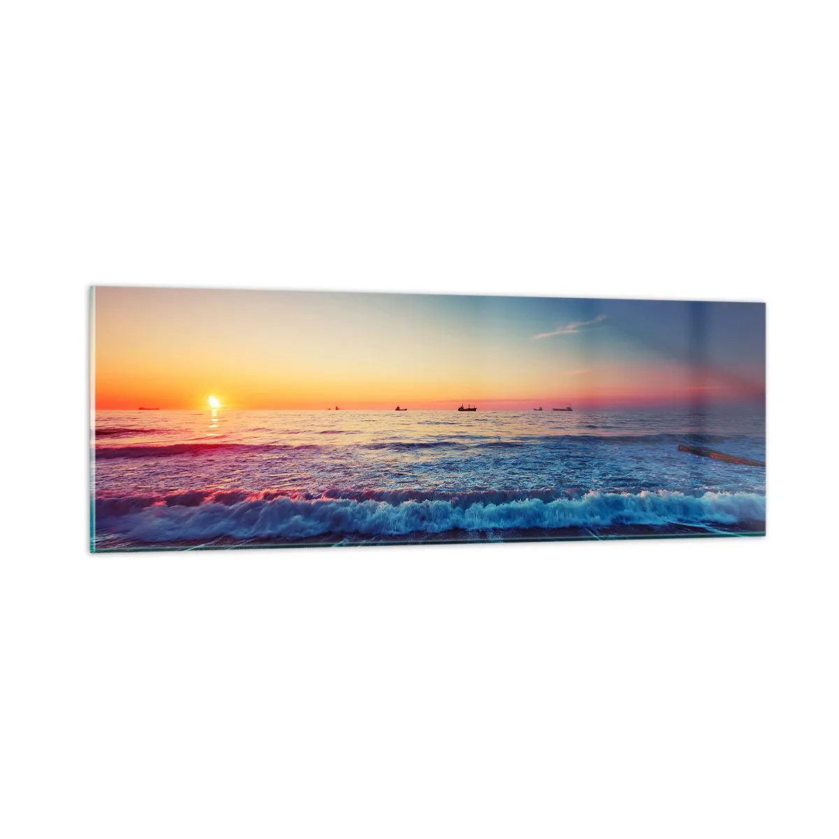 Schilderen op glas - Hoe zit het met de horizon? - 90x30 cm