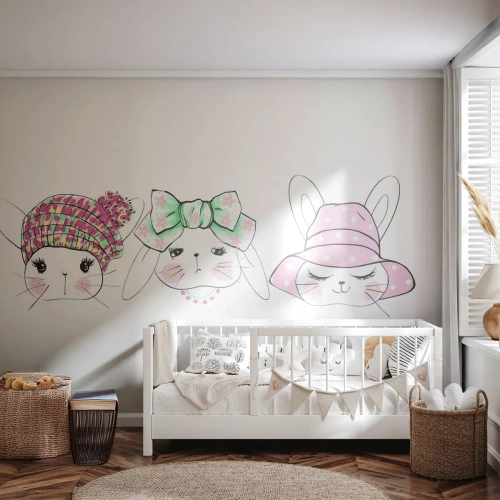 Zelfklevend Fotobehang Deluxe Sticker - Peinzend, verdrietig, tevreden - Voor kinderen, Grafisch, Illustratie - 100x70 cm
