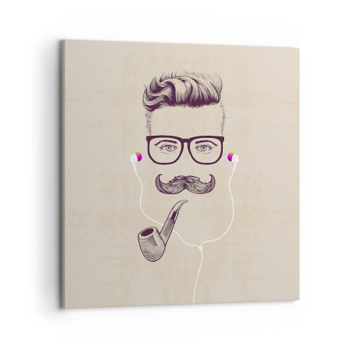 Schilderen op canvas - Een echte man? - 50x50 cm
