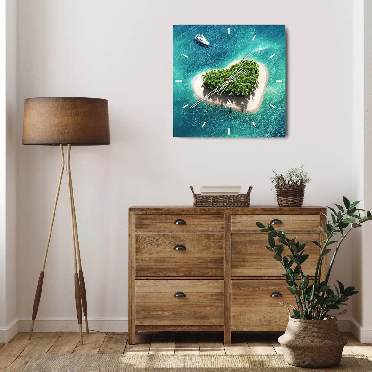 Wandklok - Klok - Ik hou van de zomer - 40x40 cm