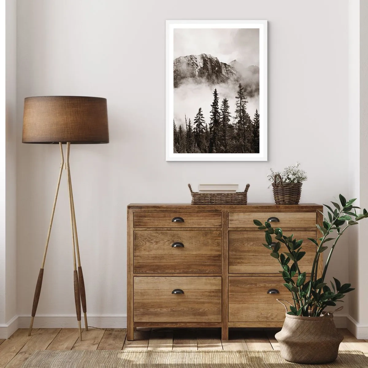 Poster in een witte lijst - Granieten liniaal - 61x91 cm