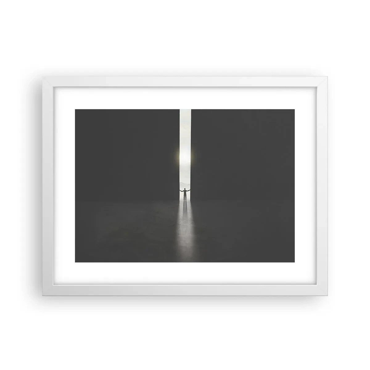 Poster in een witte lijst - Een stap naar een mooie toekomst - 40x30 cm