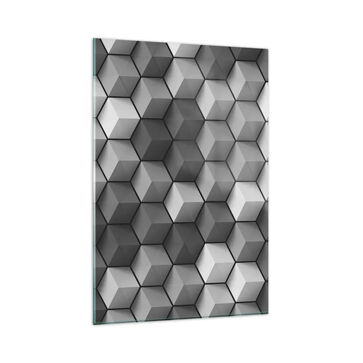 Schilderen op glas - Kubistische puzzel - 80x120 cm