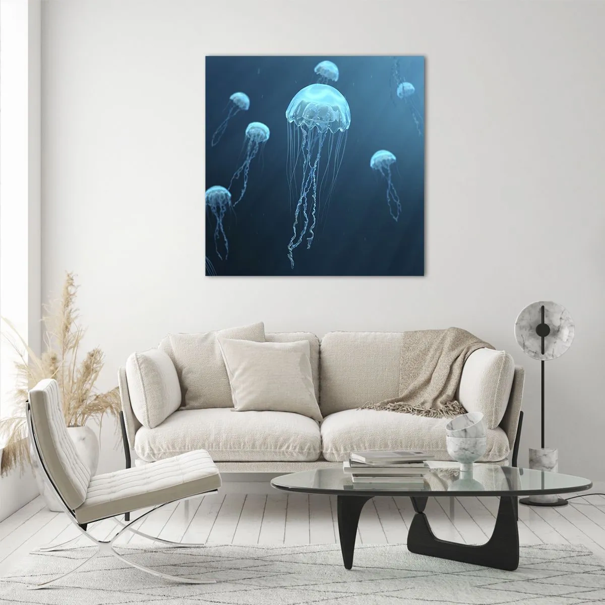 Schilderen op glas - Oceaandans - 70x70 cm