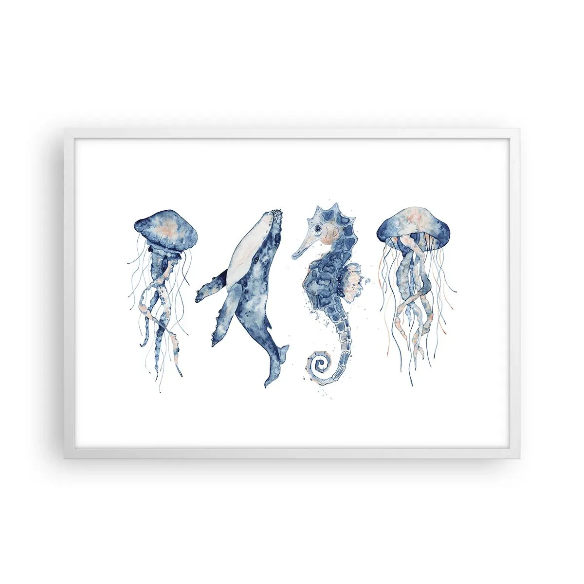 Poster in een witte lijst - Zee wonderen - 70x50 cm