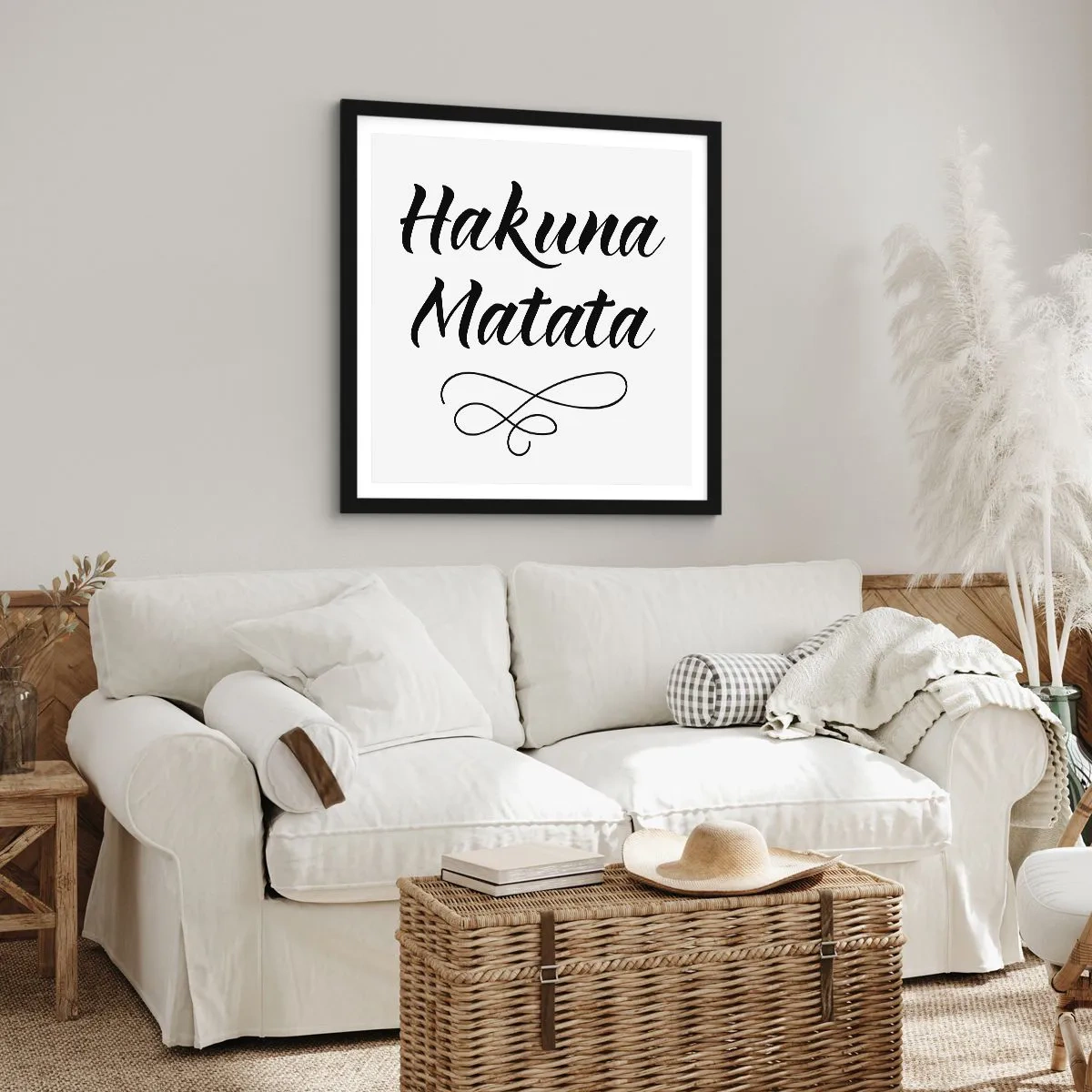 Poster in een zwarte lijst - Beste advies - 30x30 cm