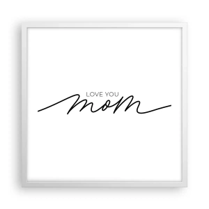 Poster in een witte lijst - Grote emotie - 50x50 cm