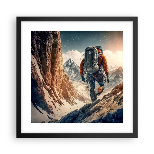 Poster in een zwarte lijst - Eenzame strijder - 40x40 cm