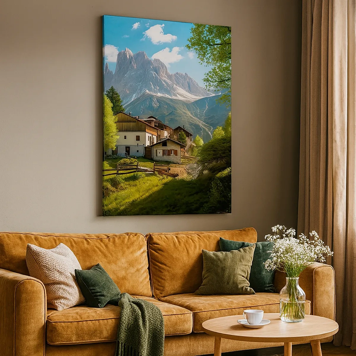 Schilderen op canvas - Alpine idylle - 50x70 cm