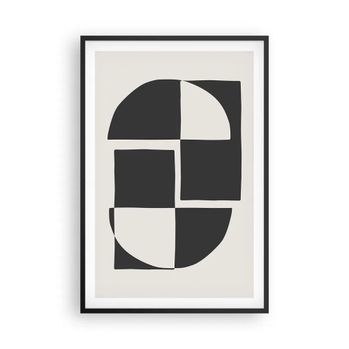 Poster in een zwarte lijst - Antithese - synthese - 61x91 cm