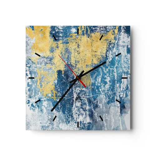 Wandklok - Klok - Abstractie vol met weer - 40x40 cm