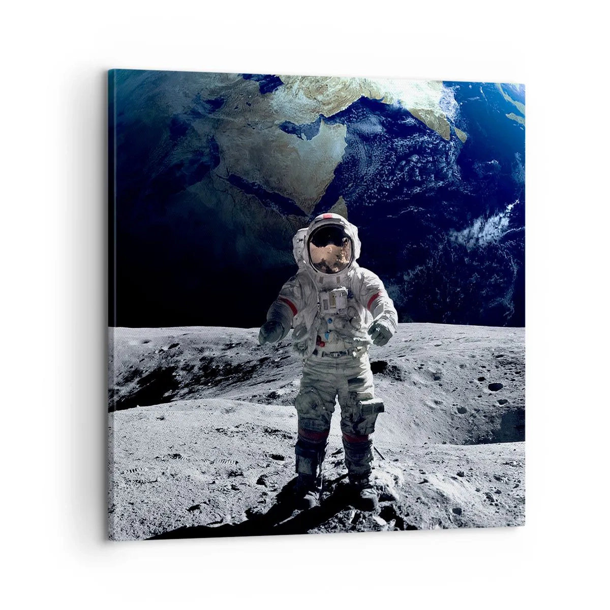 Schilderen op canvas - Groetjes van de maan - 60x60 cm