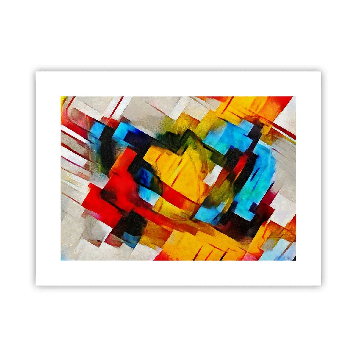 Poster - Een veelkleurig lagen koekje - 40x30 cm