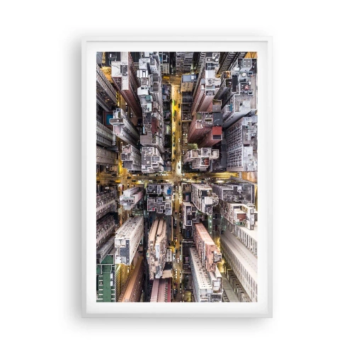 Poster in een witte lijst - Groeten uit Hong Kong - 61x91 cm