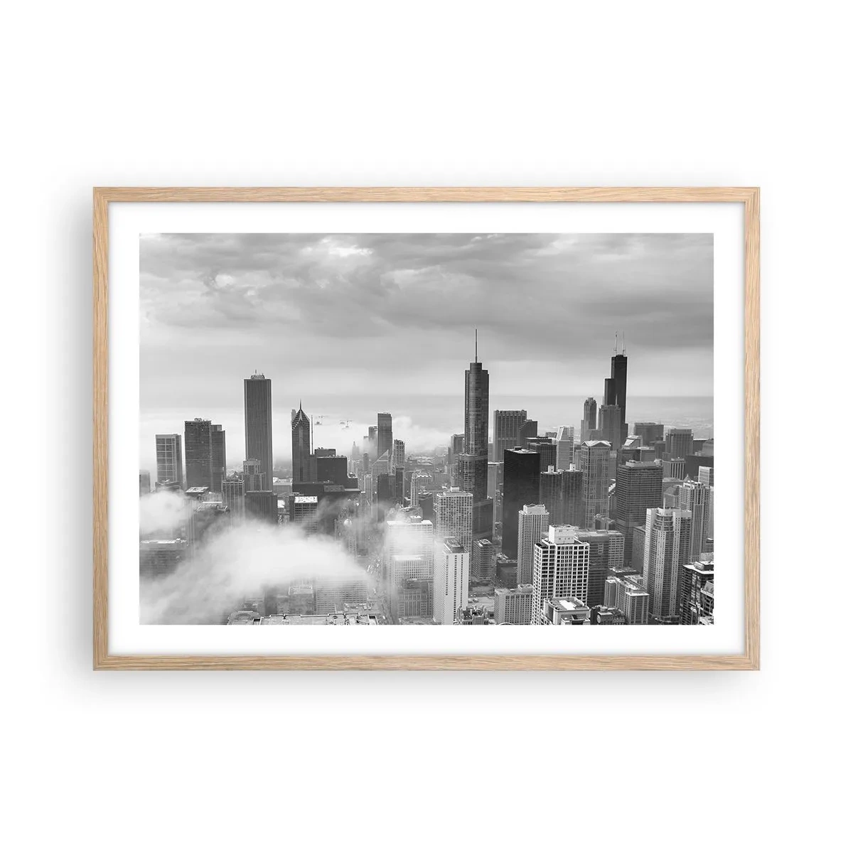 Een poster in een licht eiken lijst - Amerikaans landschap - 70x50 cm