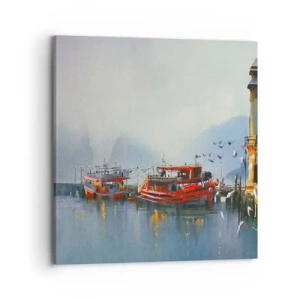 Schilderen op canvas - Aan het einde van de wereld - 70x70 cm