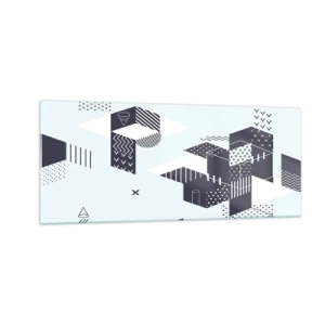 Schilderen op glas - In de ziel van een wiskundige - 100x40 cm