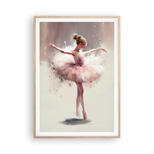 Een poster in een licht eiken lijst - Als een jonge vogel - 70x100 cm