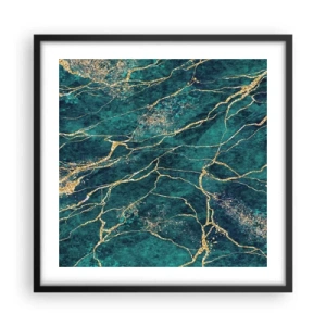 Poster in een zwarte lijst - Goudmijn - 50x50 cm