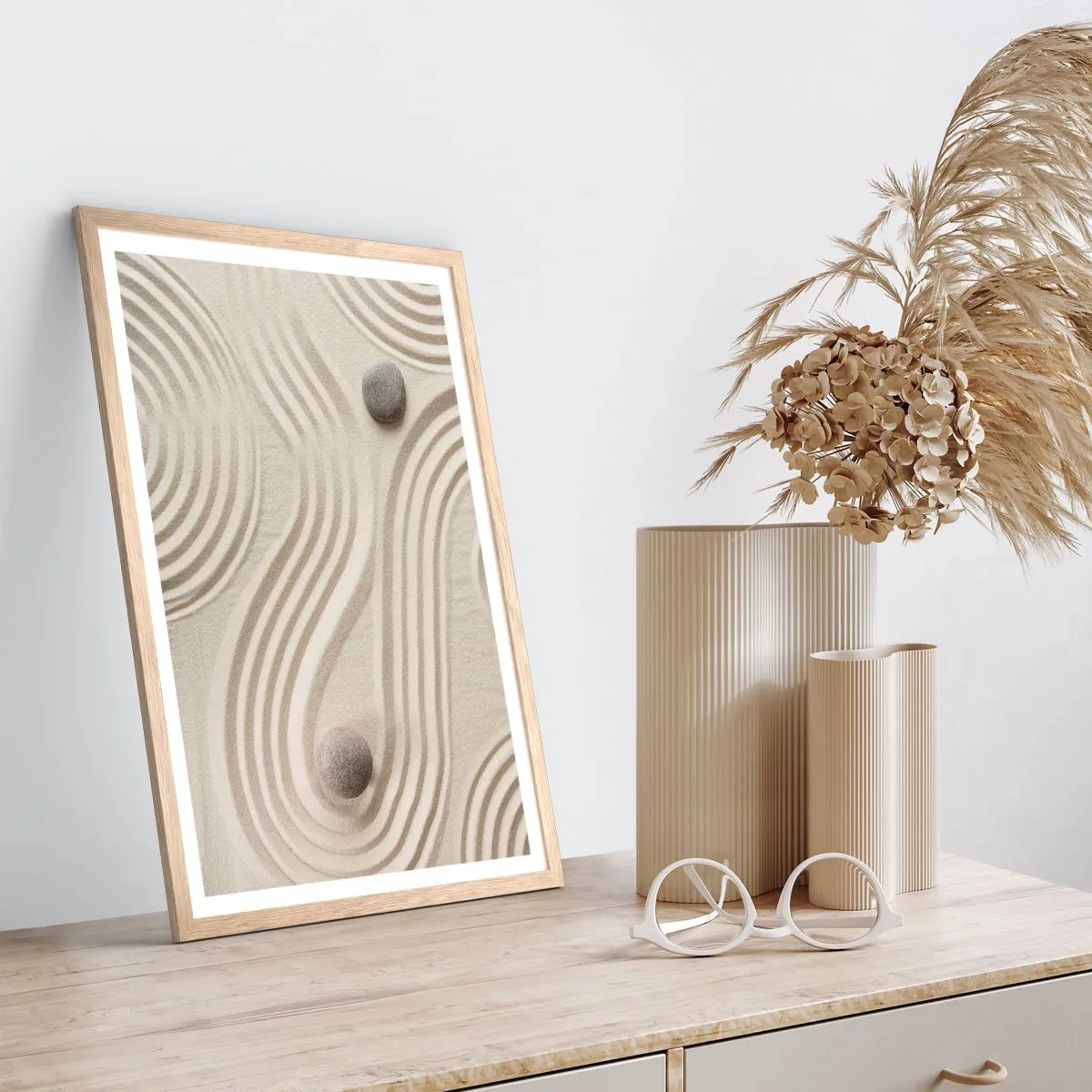 Een poster in een licht eiken lijst - Een vleugje warmte - 50x70 cm