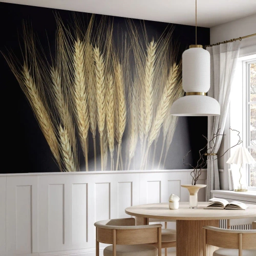 Zelfklevend Fotobehang Deluxe Sticker - Rustieke magie - Graan, Planten, Natuur - 100x70 cm