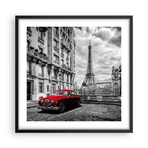 Poster in een zwarte lijst - Roofdier in de stad - 50x50 cm