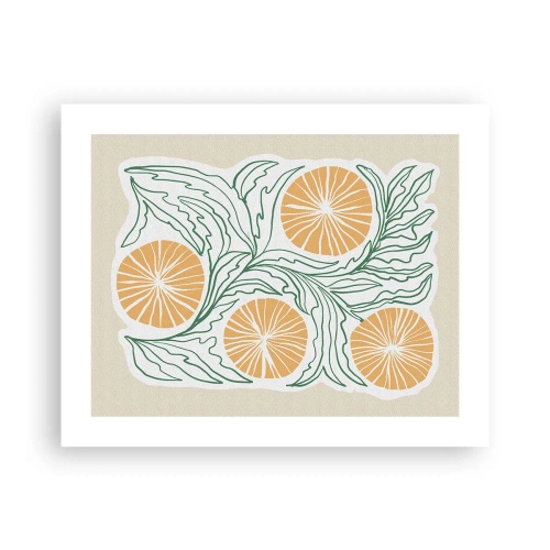 Poster - Etnisch met een vleugje abstractie - 50x40 cm