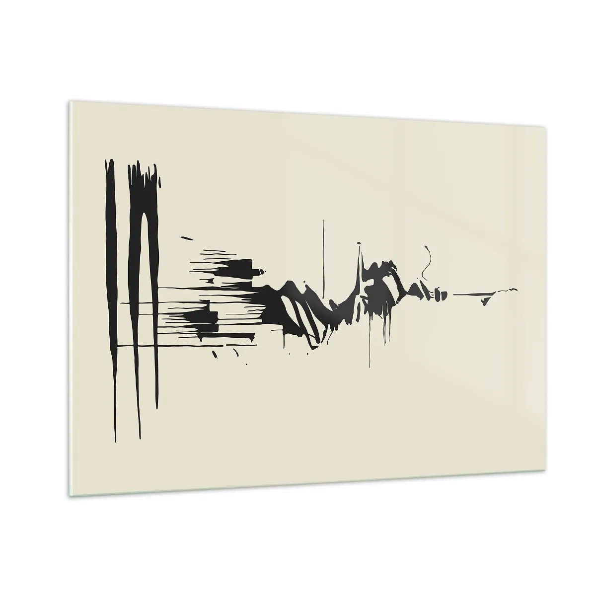 Schilderen op glas - Overhaaste abstractie - 100x70 cm