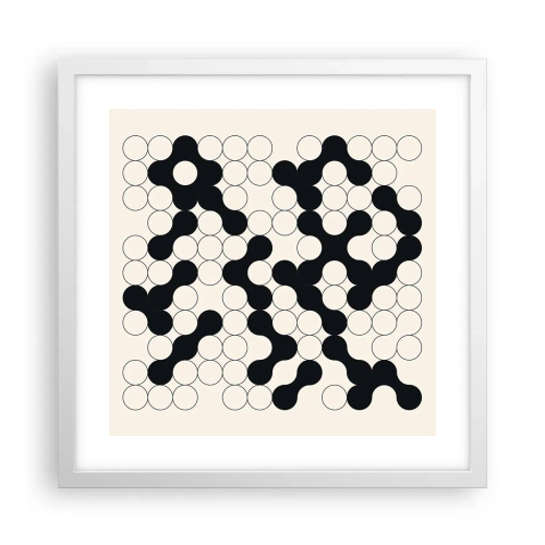 Poster in een witte lijst - Chinees spel – variatie - 40x40 cm