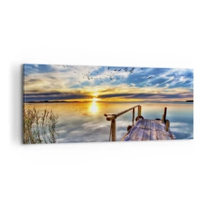 Schilderen op canvas - De wind gaat rusten - 100x40 cm