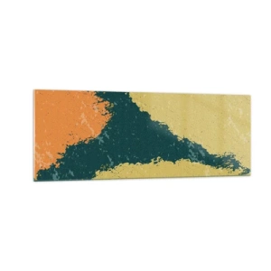 Schilderen op glas - Abstractie – langzame beweging - 140x50 cm