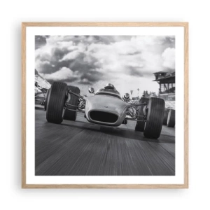 Een poster in een licht eiken lijst - Er is kracht! - 60x60 cm