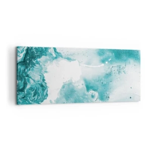 Schilderen op canvas - Moerast van blauw - 120x50 cm