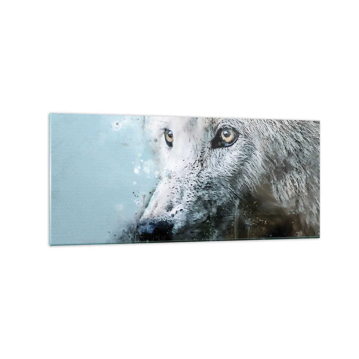 Schilderen op glas - Ontmoet de wolvenziel - 120x50 cm