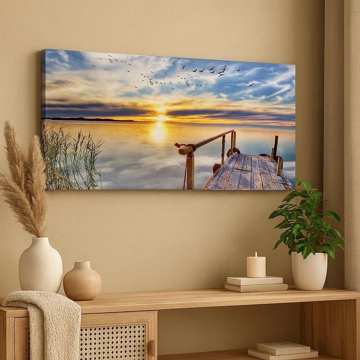 Schilderen op canvas - De wind gaat rusten - 100x40 cm