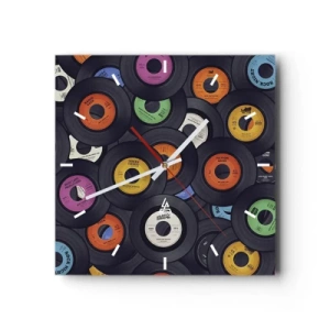 Wandklok - Klok - De kleuren van de klassiekers - 30x30 cm