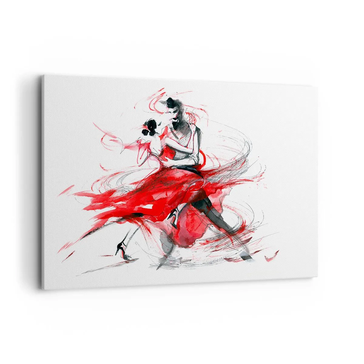 Schilderen op canvas - Tango - het ritme van passie - 120x80 cm