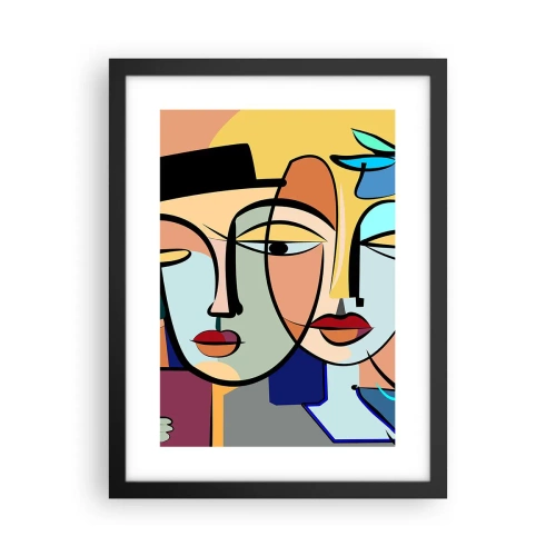 Poster in een zwarte lijst - Picasso's randez-vous - 30x40 cm