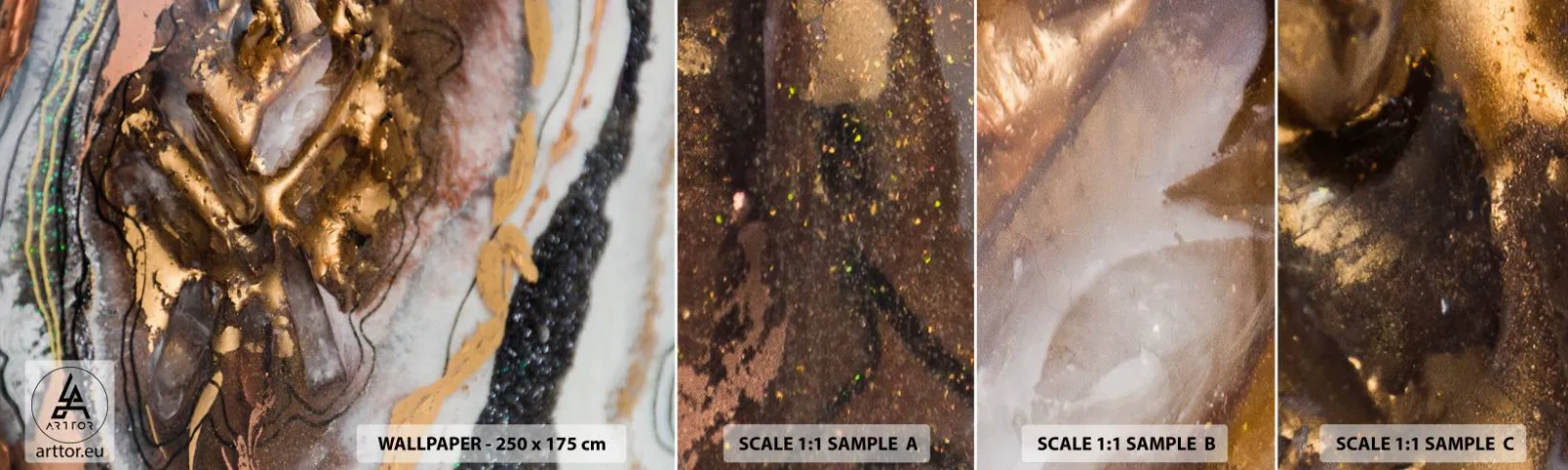 Fotobehang Monster Zelfklevend Deluxe Sticker - Het element aarde - Abstractie, Grafisch, Deel - 100x30 cm