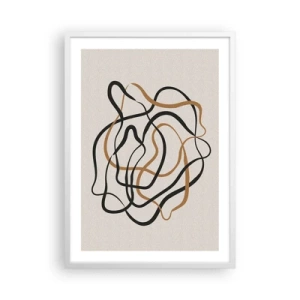 Poster in een witte lijst - Alles ging mis - 50x70 cm