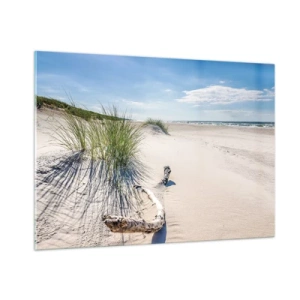 Schilderen op glas - De mooiste zandstrand? Oostzee-strand - 100x70 cm