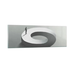 Schilderen op glas - En wees hier slim - 90x30 cm