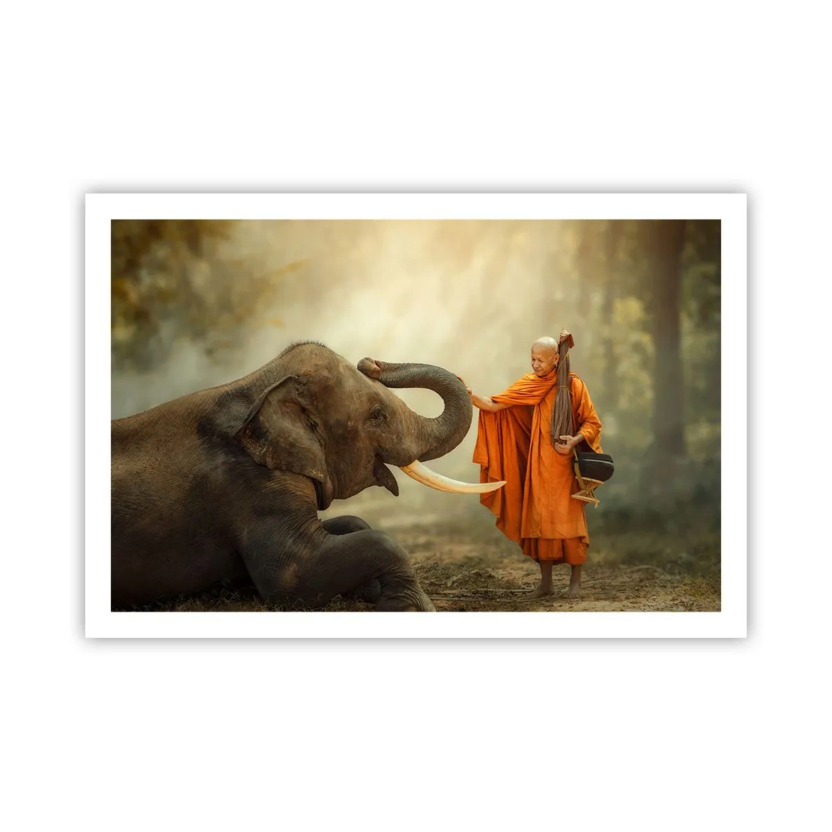 Poster - Ontmoeting tijdens een reis - 91x61 cm