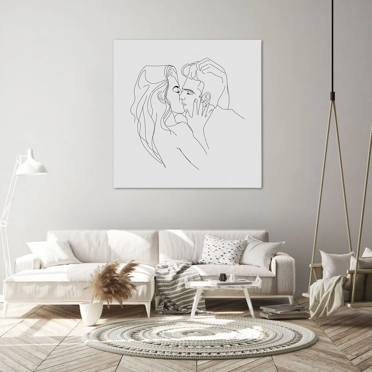 Schilderen op canvas - Dezelfde regel - 50x50 cm