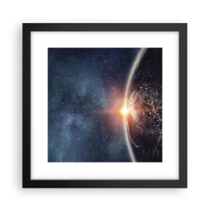 Poster in een zwarte lijst - In een nieuw perspectief - 30x30 cm