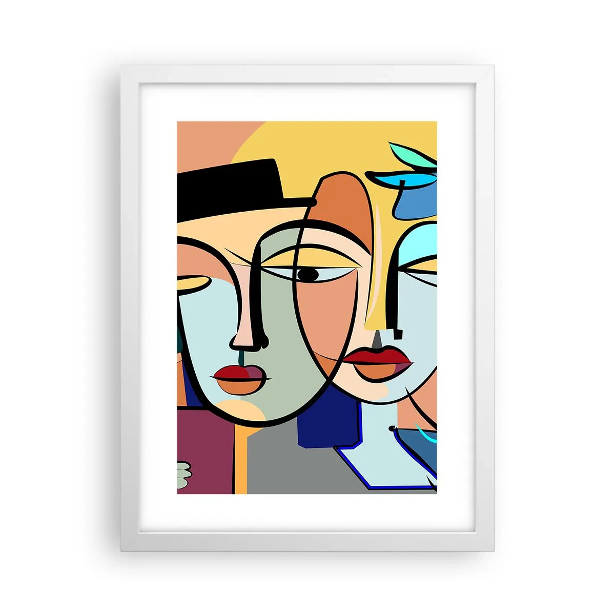 Poster in een witte lijst - Picasso's randez-vous - 30x40 cm