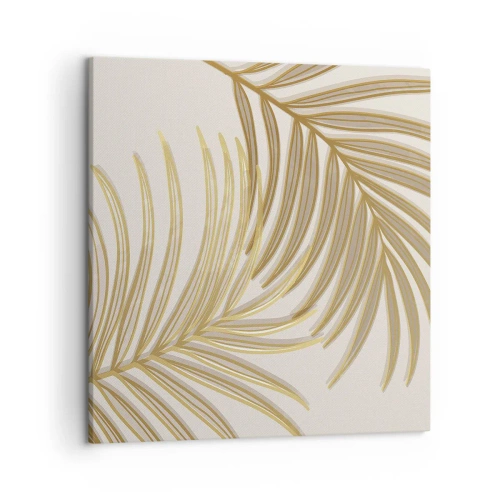 Schilderen op canvas - Gouden Palm! - 50x50 cm