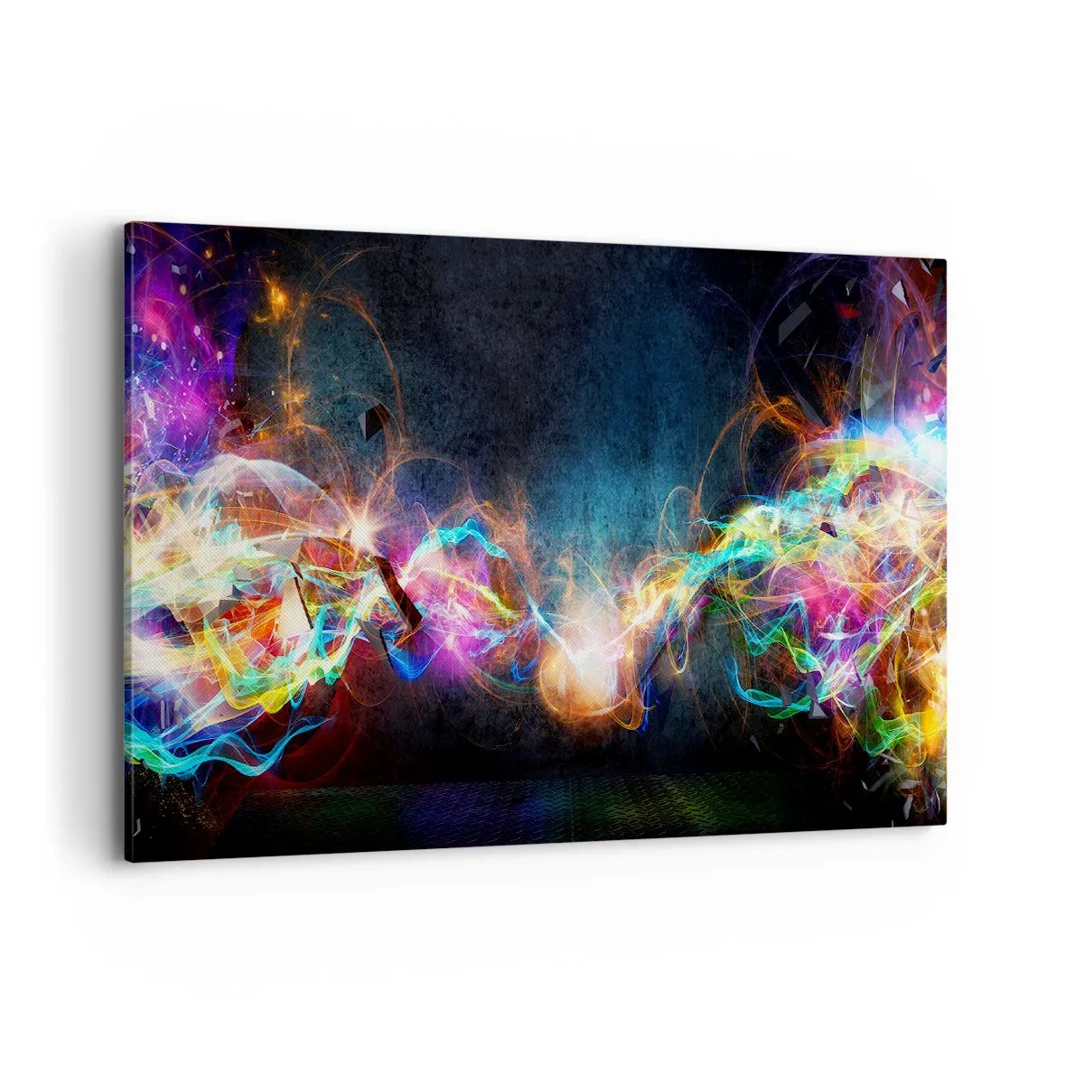 Schilderen op canvas - Met vreugde tegen het donker - 100x70 cm
